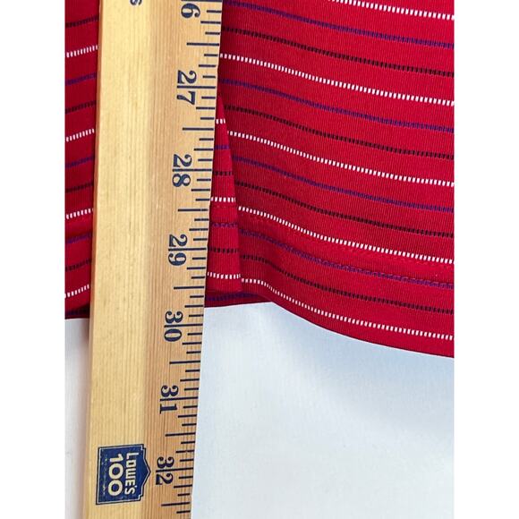 Lacoste Sport Men's Red Striped 3-Button Polo Vacation Pullover - Size XL - Picture 6 of 7